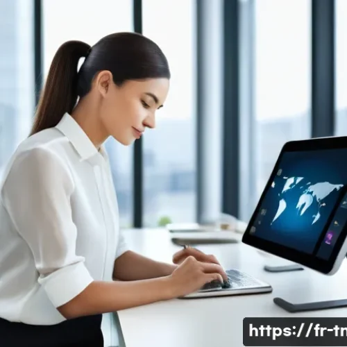 무역협상가가 활용하는 최신 모바일 앱 - A professional international negotiator using a sleek modern smartphone and tablet simultaneously in...