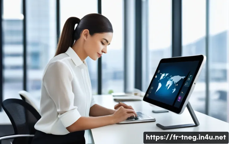 무역협상가가 활용하는 최신 모바일 앱 - A professional international negotiator using a sleek modern smartphone and tablet simultaneously in...
