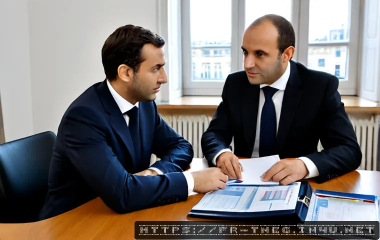 Home 17 무역협상가 초보자가 흔히 하는 실수와 교정 방법 - Photorealistic French trade negotiation meeting in a bright Paris business office, a beginner negoti...